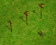 Sign variants next to a Laborer for scale