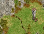 The secret passage in Just Enough Rope, walled by fences