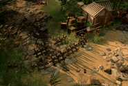 Barricades blocking a road in Shennong's Chosen