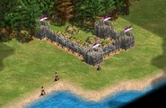 Palisade Walls can be used to wall off important resources early in the game