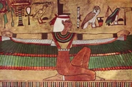 Isis as depicted in a wall painting in the tomb of Seti I