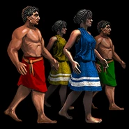 RoR Urbanization.png (81 KB) Female Villagers as seen in the Age of Empires technology Urbanization