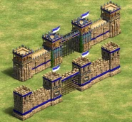 Persian Fortified Gate (top) and Gate (bottom) in the center of the walls