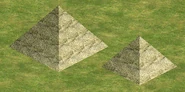 A Great Pyramid (left) next to a regular Pyramid
