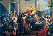 Pintura representando la Batalla de Legnano