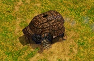 An in-game Longhouse in the Commerce/Fortress Age