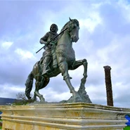 Equestrian statue of Tariq ibn Ziyad at Marina Smir, Morocco