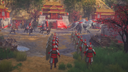 Chinese forces including Dao Swordsmen and Baihu