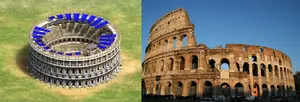 El Coliseo en el juego y su contraparte en la vida real