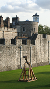 A real-life traction trebuchet, also called a Mangonel (the in-game unit is incorrectly named)