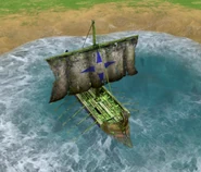 Closeup of a Trireme (Wrecked) in Retold