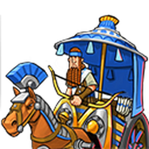 roman chariot cartoon