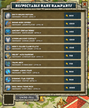 Respectable Rare Ramparts