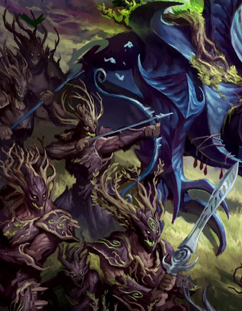 Cazadores de Kurnoth Hunters Sylvaneth ilustración