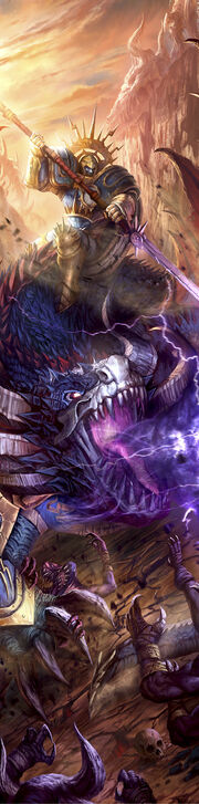 Drakesworn Templar 2 hammers sigmar ilustracion