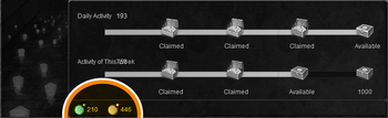 Click on the circled area to open the Point Exchange.