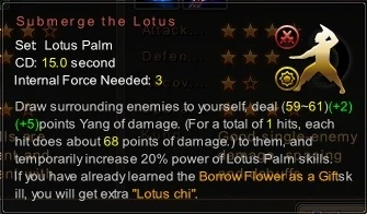 (Lotus Palm) Submerge the Lotus (Description)