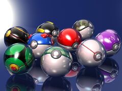 Pokéballs(Alguns com Pokémon)