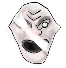 Angry erased mask