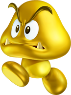 Gold Goomba Artwork - New Super Mario Bros