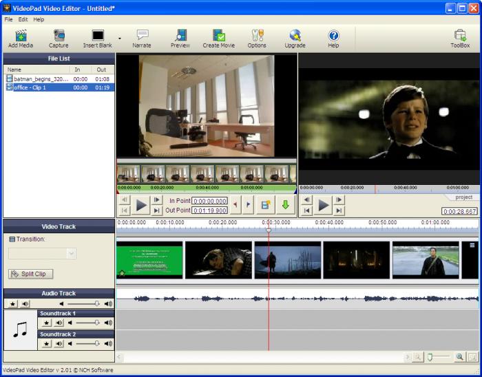 videopad video editor and movie maker pro.