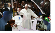 Leopold Slikk, Falcon Punch Guy, Leonard Slikk, and Harold Slikk during the 2015 Papal Visit at Episode 13