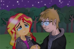 Leopold slikk (358 KB) Leopold's bid's farewell to a tearful Sunset Shimmer artwork my Mrdiablolord