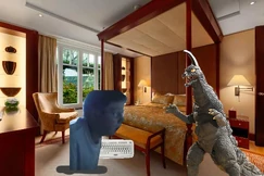 Leopold meeting Tiny Arstron for the first time