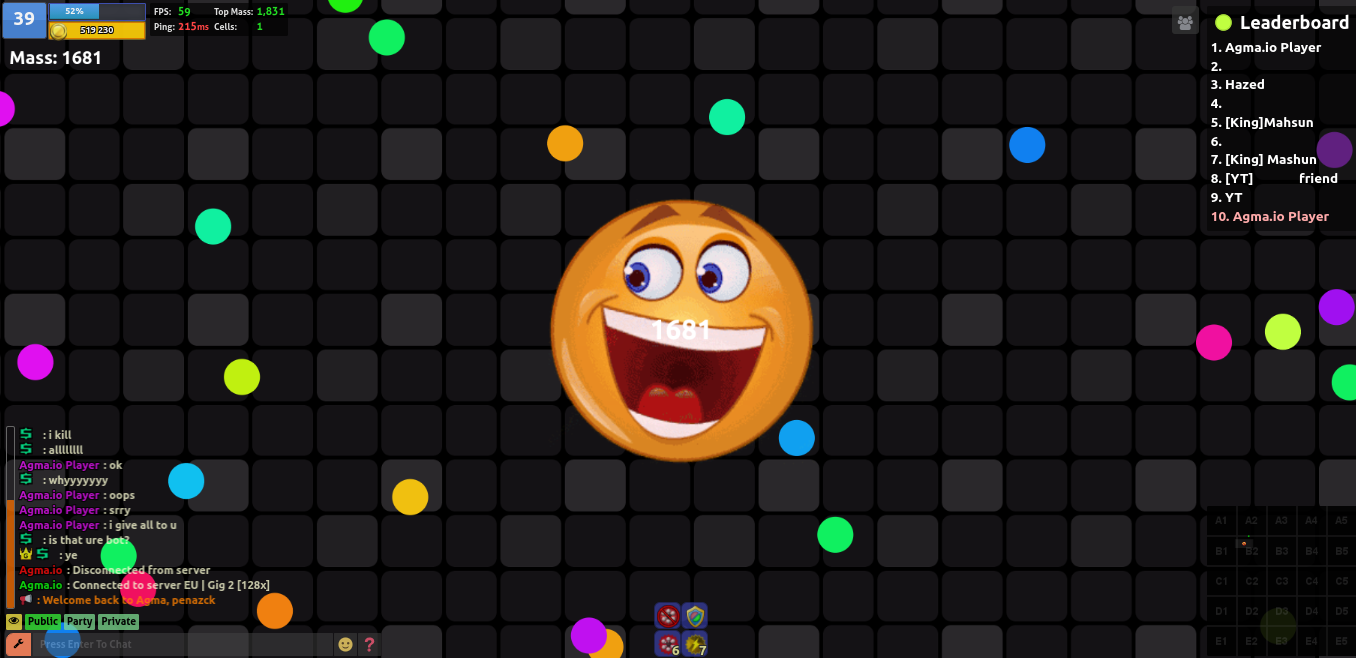 Agar.io - Playing with Bots/Minions! 