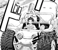 Saga drives with the jumbros to the volcano.