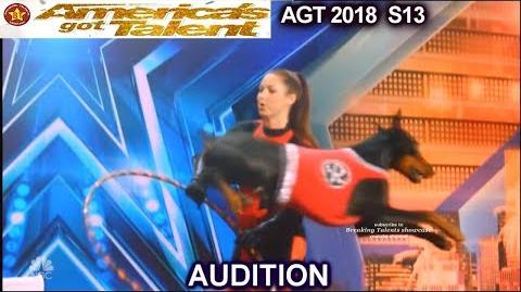 Shannon and Reckon Dog Act America's Got Talent 2018 Audition AGT
