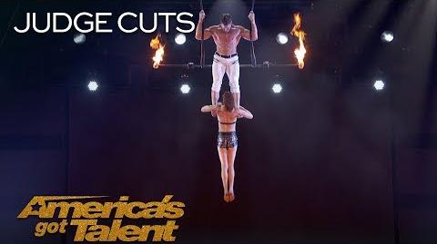 Duo Transcend Dangerous Trapeze Act Goes Wrong - America's Got Talent 2018