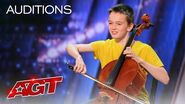 Elijah Performs "7 Rings" by Ariana Grande on the Cello! - America's Got Talent 2020