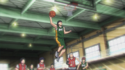 Tarou attempting to dunk