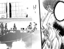 Sora displaying his shooting skills