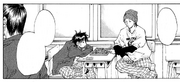 Sora and Kenji having a friendly shogi match