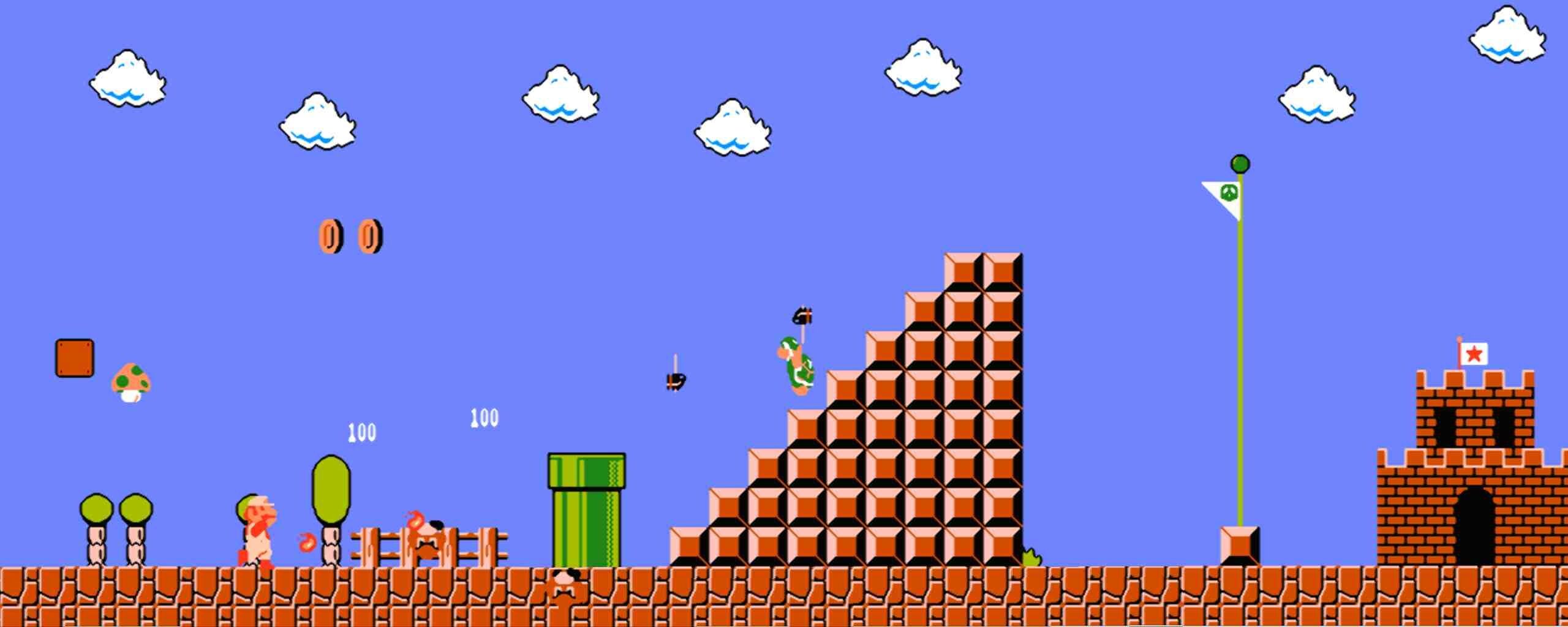 Super mario bros flagpole deals glitch