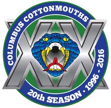 Columbus Cottonmouths 20th season logo