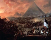 bataille des Pyramides par , 1798-1799.