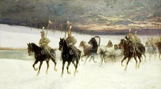Chełmiński Napoleon returning from Moscow
