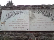 Plaque commémorative des anciens combattants du 2e et 202e régiment d'infanterie 1914-1918.