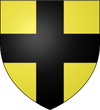 Armoiries de  : « D'or à la croix de sable ».