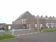 Les bâtiments de la caserne du roc.