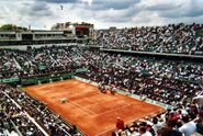 Court central du stade Roland-Garros.