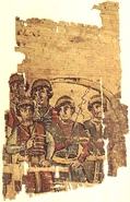 CharioteerPapyrus.jpg (129 kio) Le "papyrus du charretier", enluminure du Ve siècle, conservé à la Egypt Exploration Society de Londres.