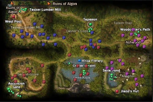 Red - Iron Croshu, Blue - Devilwing, Purple - Tapeons Wrath