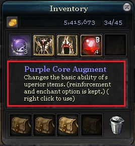 Purple Core for Superior Items, Right-click to open.