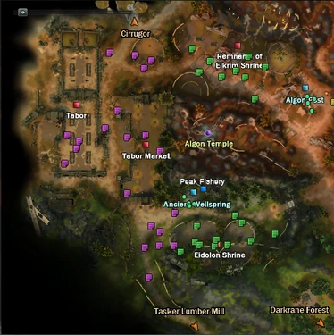 Purple - Aegorath, Green - Ruin Gazer