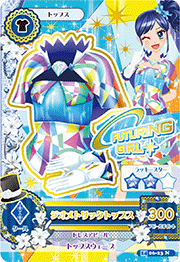 Card blusa azul con triangulos