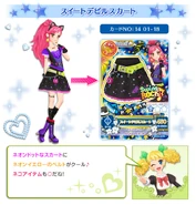 With the neon-dotted skirt, and the cool neon-yellow belt♪ The cat item is also okay!